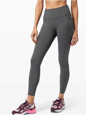 Lululemon Fast and Free High-Rise Tight 25" Pockets - Graphite Grey